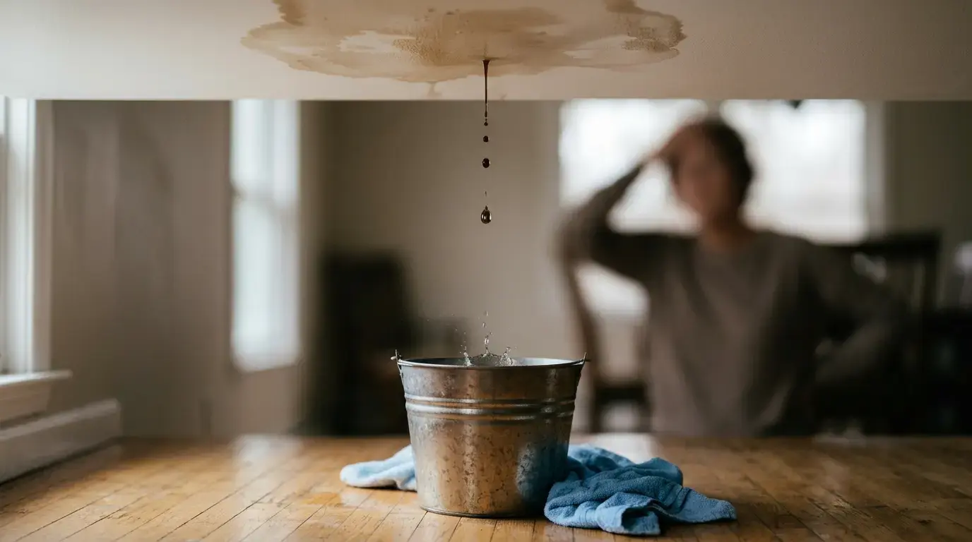 Roof leaking in Connecticut - what to do first